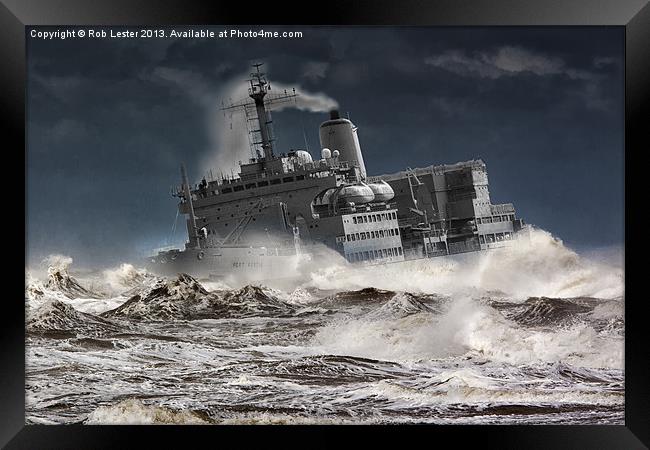 RFA. Fort Austin " Facing the storm" Framed Print by Rob Lester