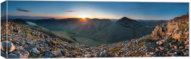 Lingmell Panoramic Canvas Print by James Grant