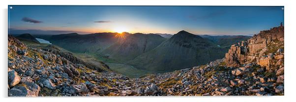 Lingmell Panoramic Acrylic by James Grant