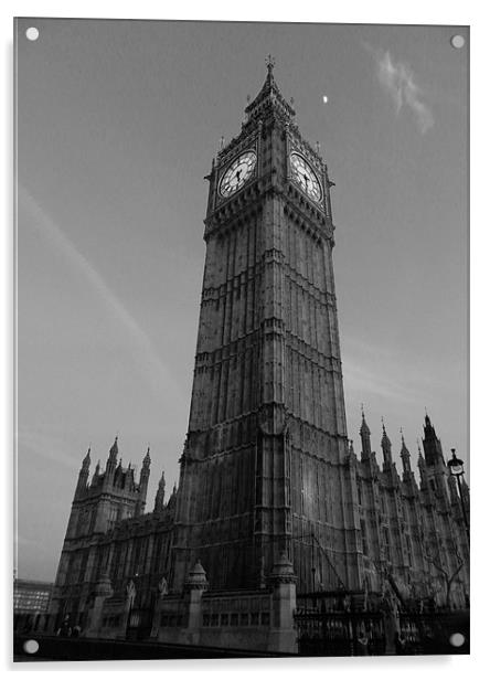 Big Ben, London Acrylic by Louise Theodorou