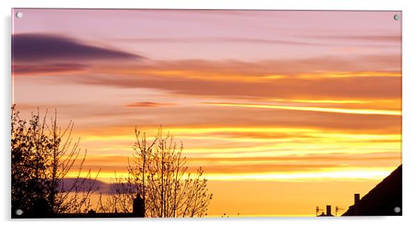 Sunset, Gateshead, Skyline Acrylic by Helen Holmes