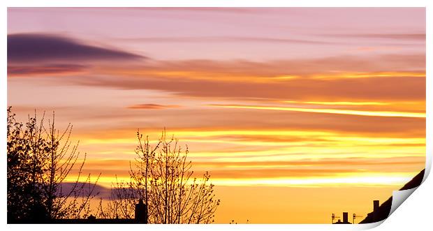 Sunset, Gateshead, Skyline Print by Helen Holmes