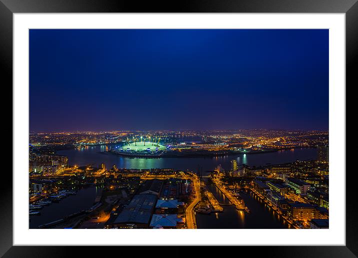 East London By Night Framed Mounted Print by Paul Shears Photogr