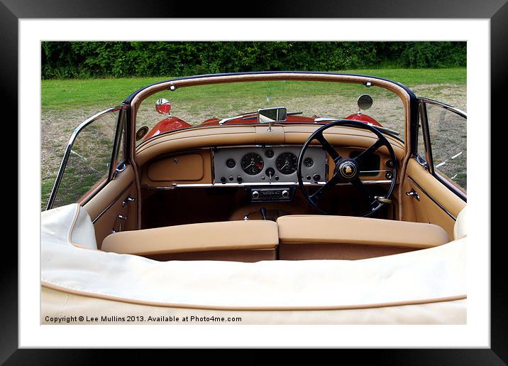 Jaguar XK150 Cockpit Framed Mounted Print by Lee Mullins