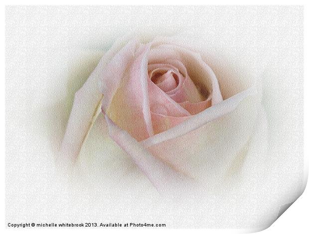 Textured Rose Print by michelle whitebrook