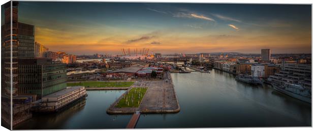 North Greenwich Sunset Canvas Print by Paul Shears Photogr