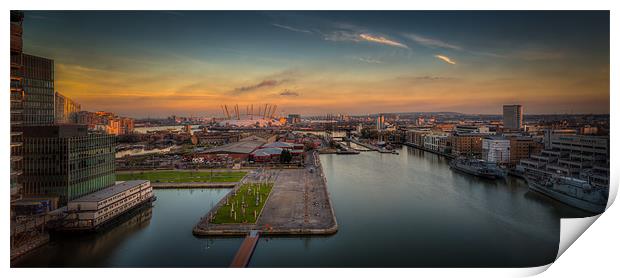 North Greenwich Sunset Print by Paul Shears Photogr
