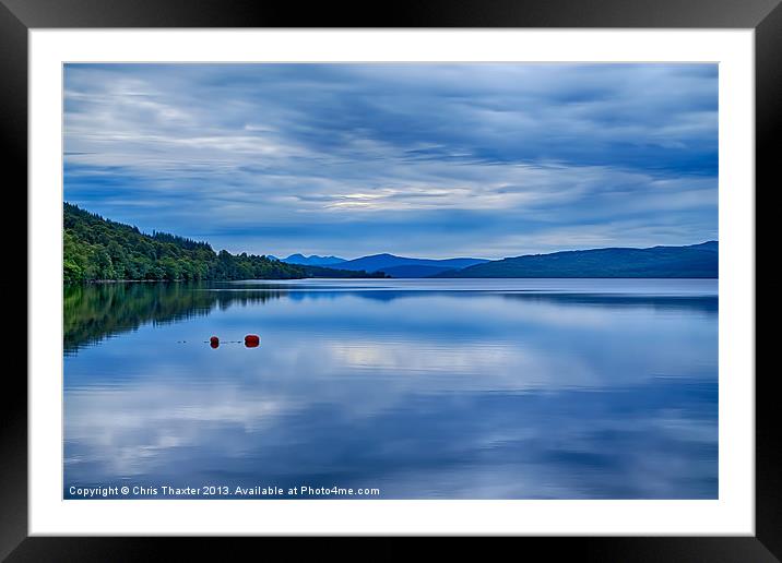 Red Buoys on Loch Rannoch Framed Mounted Print by Chris Thaxter