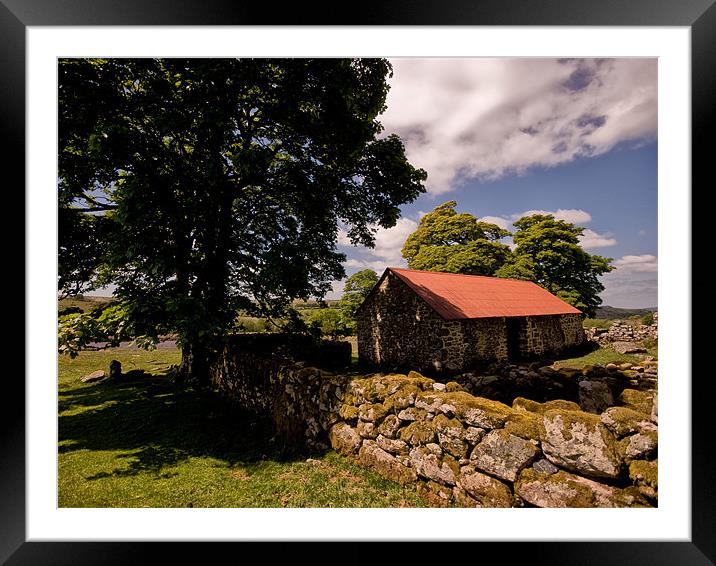 The Barn at Emsworthy, Dartmoor Framed Mounted Print by Jay Lethbridge