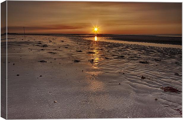 Margate beach sunset Canvas Print by Mike Laskey
