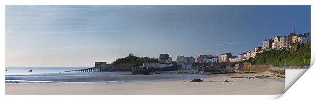 Panoramic of Tenby Print by Simon West