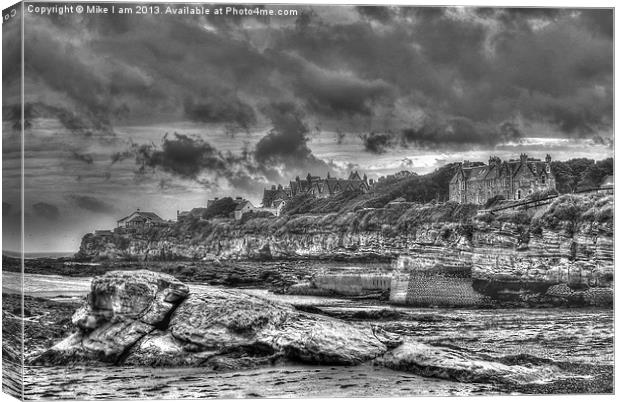 Scottish seaside town in mono Canvas Print by Thanet Photos