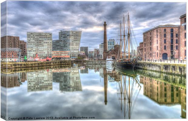 Liverpool Albert Dock Canvas Print by Pete Lawless