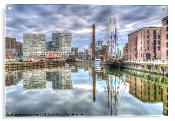 Liverpool Albert Dock Acrylic by Pete Lawless