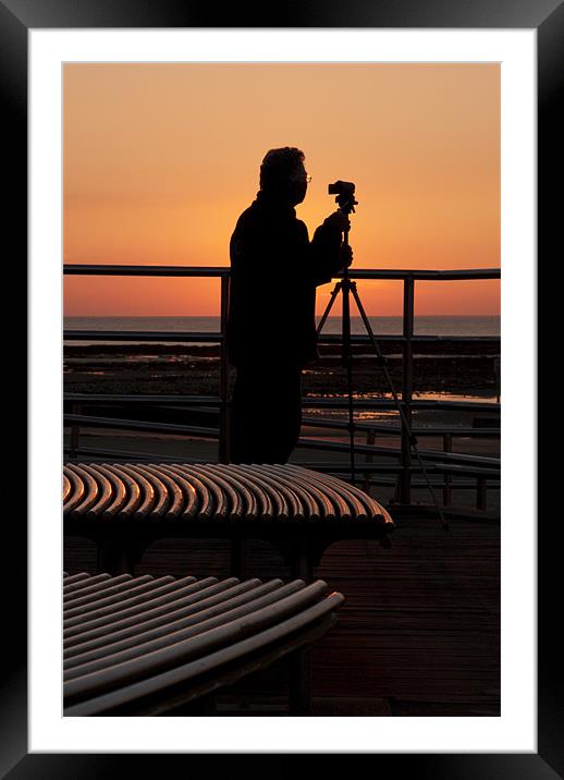 Sunset Photographer Framed Mounted Print by Mike Laskey