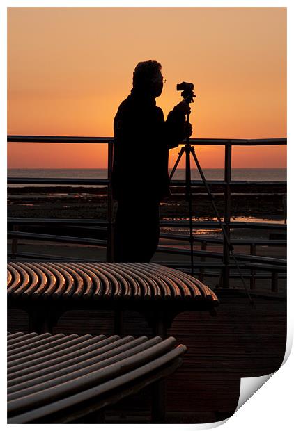 Sunset Photographer Print by Mike Laskey