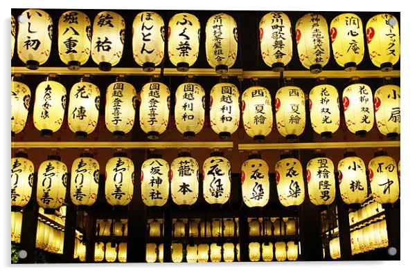 Japanese temple Acrylic by magda barcentewicz