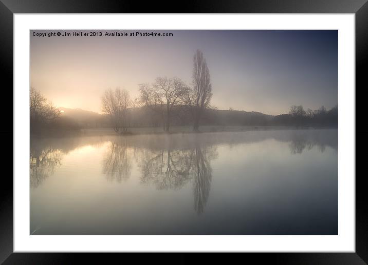 Autumn sunrise Framed Mounted Print by Jim Hellier