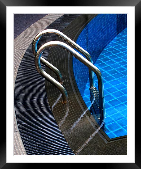 Fine art swimming pool Framed Mounted Print by David Worthington