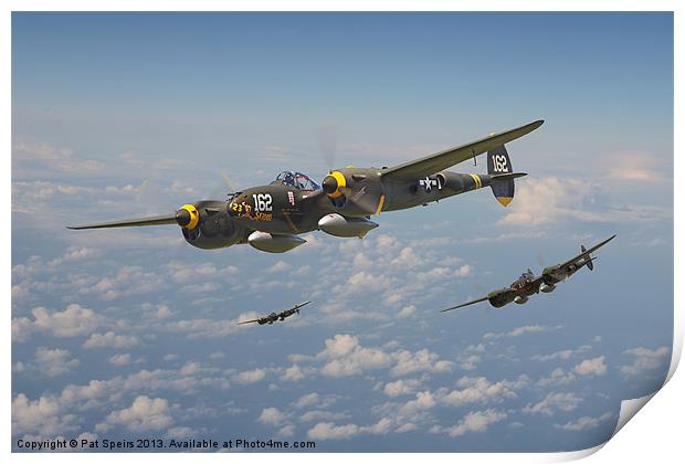 P38 Lightning - Pacific Patrol Print by Pat Speirs