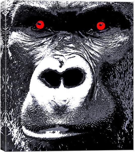 In The eyes Of A Gorilla Canvas Print by Mike Gorton