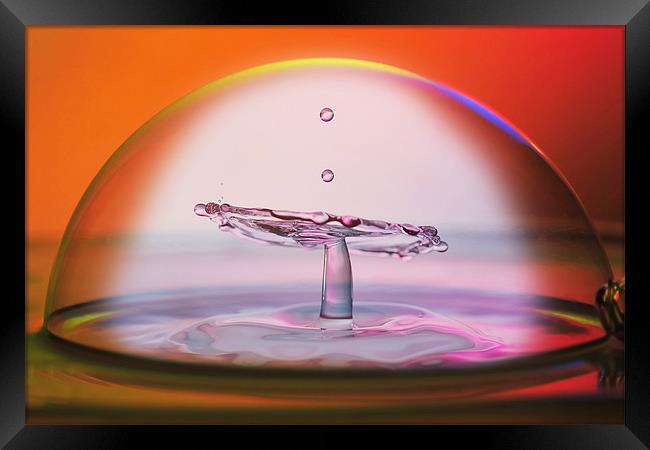fluid Art bubble splash Framed Print by Terry Pearce