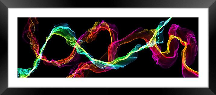 Ribbons of Light Framed Mounted Print by Rock Weasel Designs