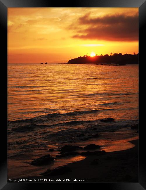 Laguna Sunset Framed Print by Tom Hard