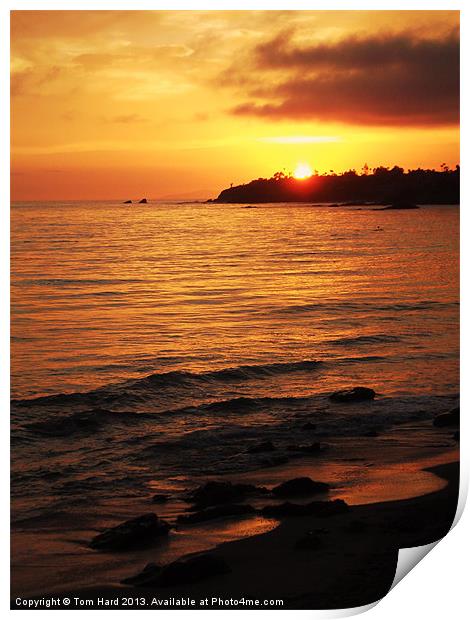 Laguna Sunset Print by Tom Hard