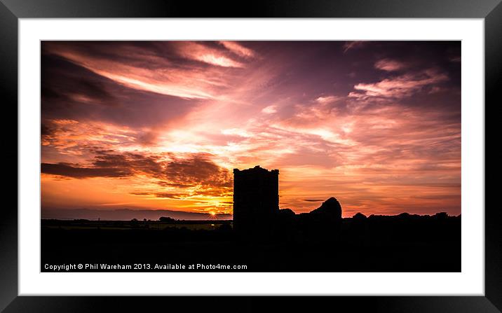 Sunset over the Chase Framed Mounted Print by Phil Wareham