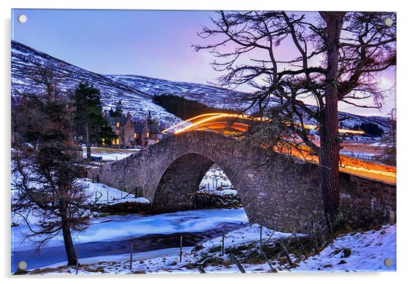 Crossing the bridge Acrylic by Jan Venter