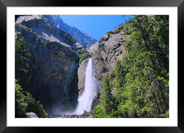 Lower Fall of Yosemite Framed Mounted Print by Tom Hard