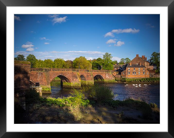 Old Dee Bridge, Chester, England, UK Framed Mounted Print by Mark Llewellyn