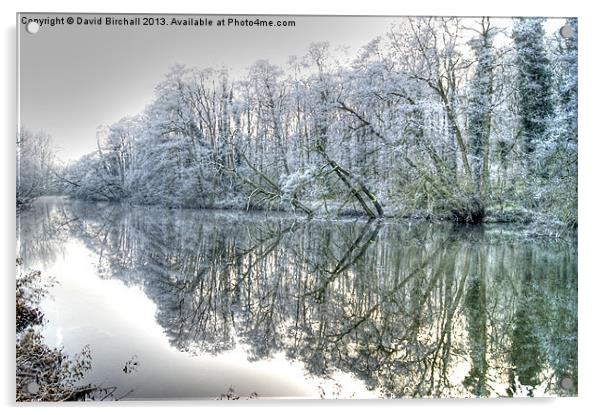 Winter Reflections at Ambergate, Derbyshire Acrylic by David Birchall