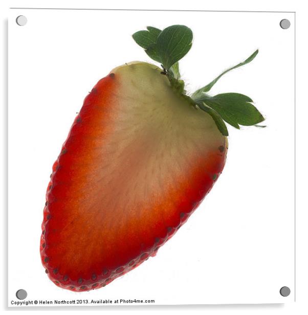 Strawberry Slice Acrylic by Helen Northcott