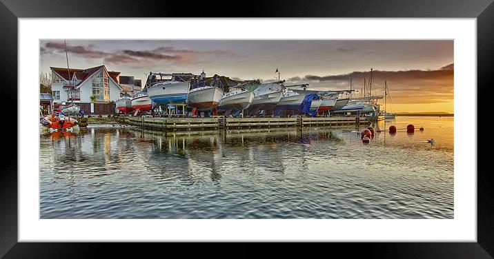 Christchurch Harbour Framed Mounted Print by Jennie Franklin