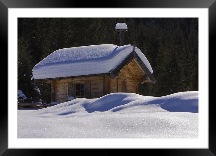 Chapel in the snow  Framed Mounted Print by Thomas Schaeffer
