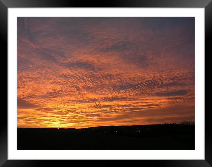 Autumn Sunrise Framed Mounted Print by George Bruce