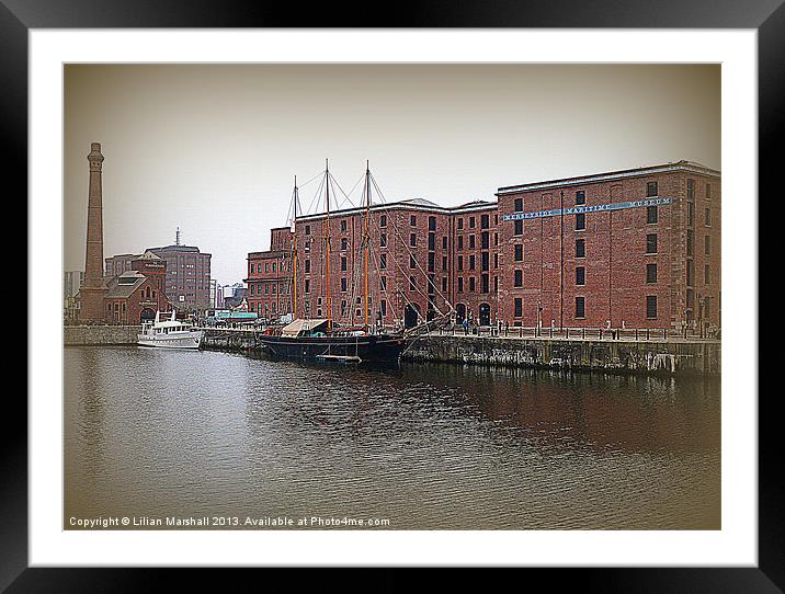 Merseyside Maritime Museum. Framed Mounted Print by Lilian Marshall