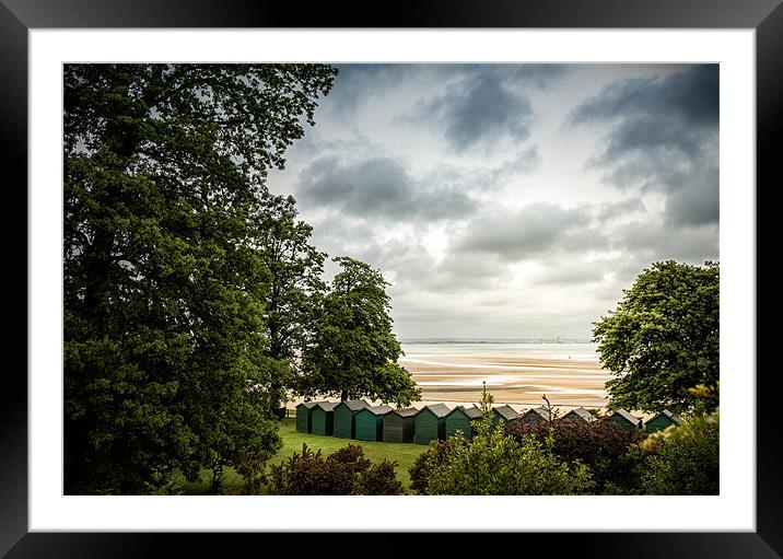 Sea view Huts Framed Mounted Print by Ian Johnston  LRPS
