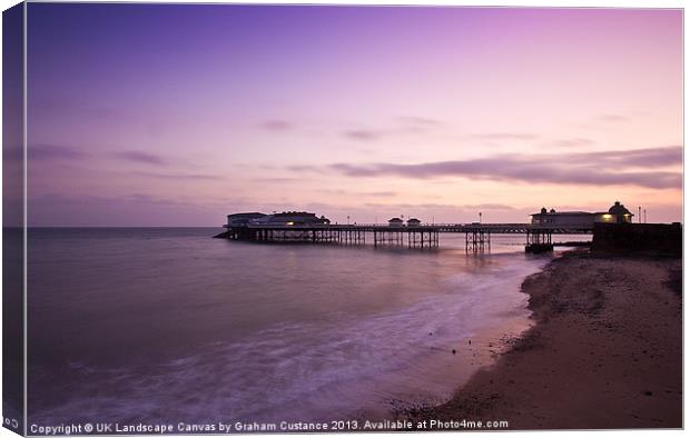 Cromer Pier at Sunrise Canvas Print by Graham Custance