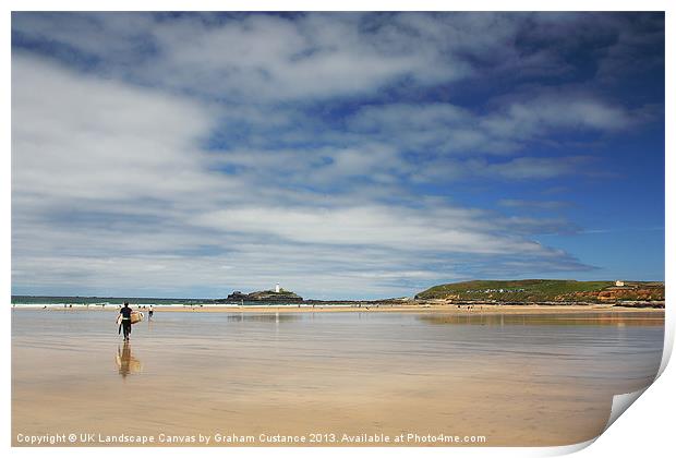 Godrevy, Cornwall Print by Graham Custance