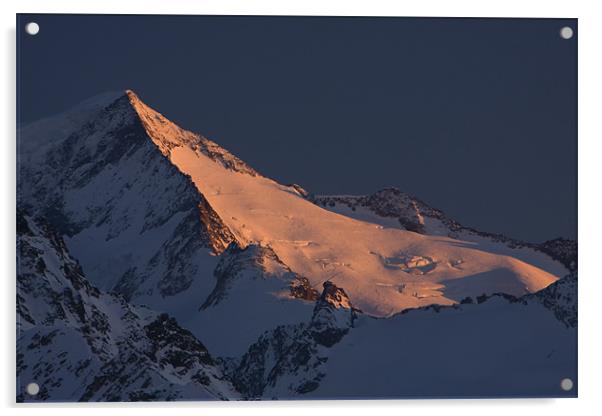 Sunset mountain  Acrylic by Thomas Schaeffer