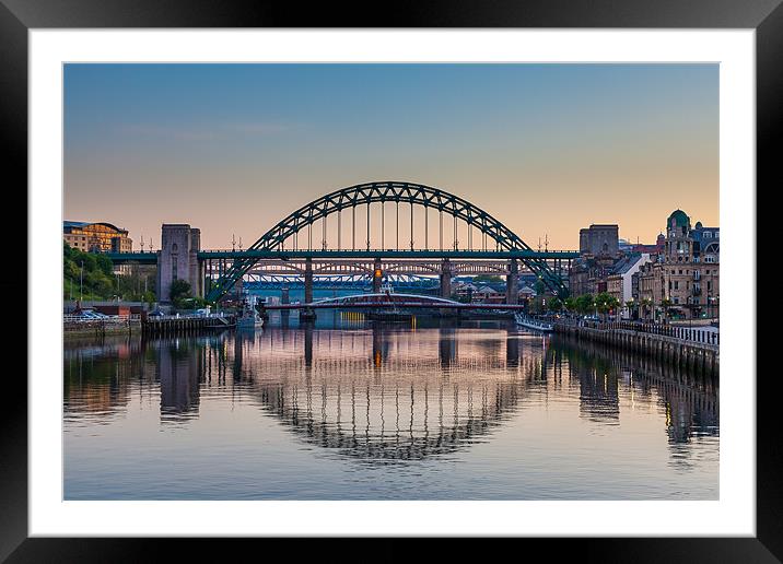 Tyne Bridges Framed Mounted Print by Gary Finnigan
