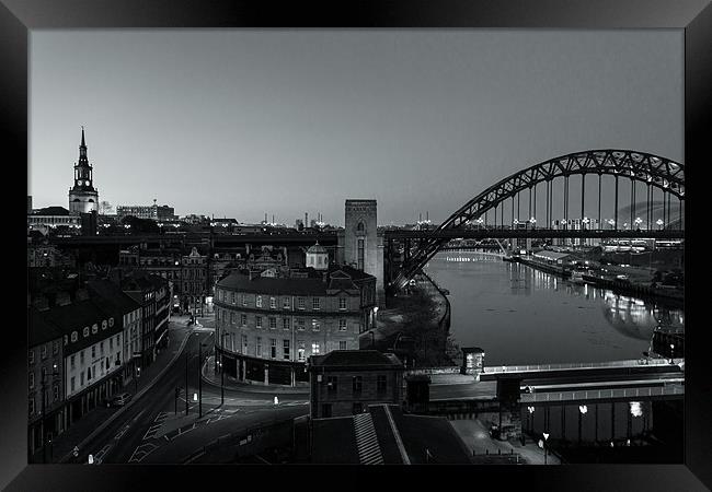 Newcastle Nights Framed Print by Gary Finnigan