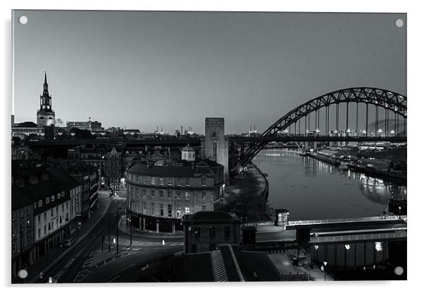 Newcastle Nights Acrylic by Gary Finnigan