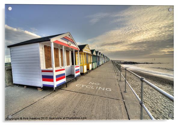 Southwold Beach Huts Acrylic by Rob Hawkins