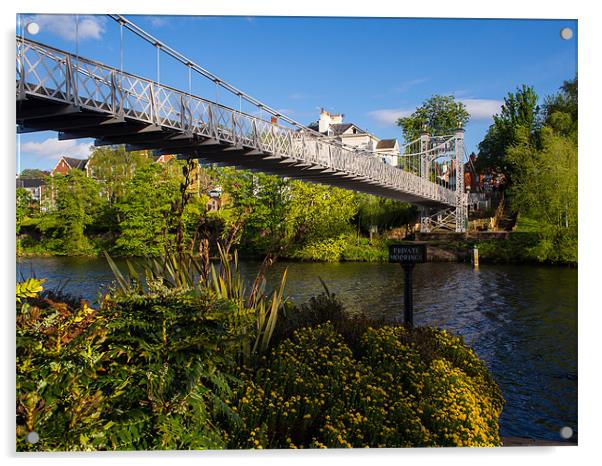 Queens Park Bridge, Chester, England, UK Acrylic by Mark Llewellyn