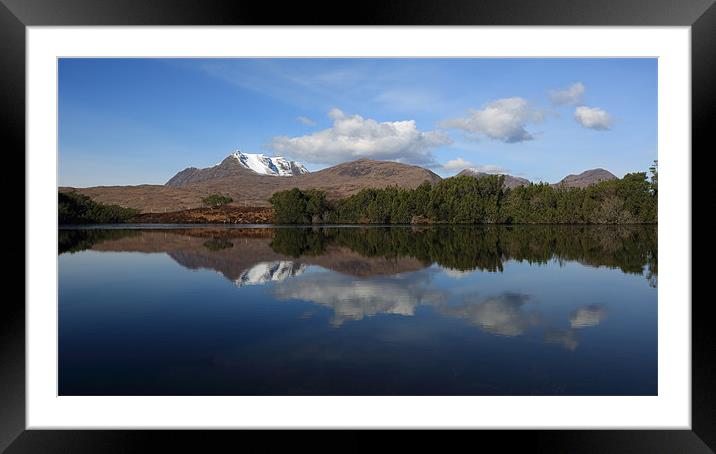 Loch Cul Drommanan with Mountain Reflection Framed Mounted Print by Maria Gaellman