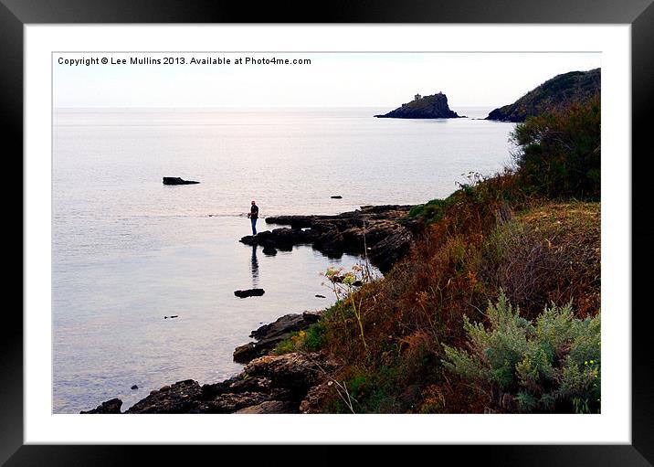 A fisherman at Nora, Sardinia Framed Mounted Print by Lee Mullins